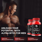 Indelo Alpha Bites for Men Gummies Muscle Growth - 180 Gummies - image 3