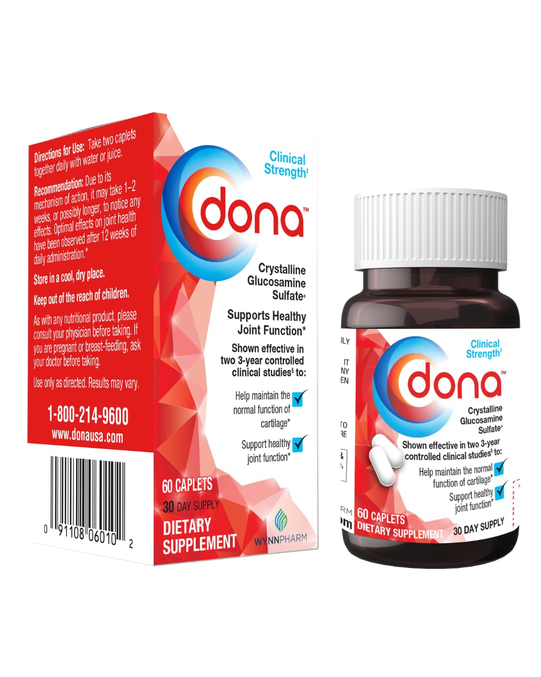 Dona Crystalline Glucosamine Sulfate 1500 mg - 60 Caplets