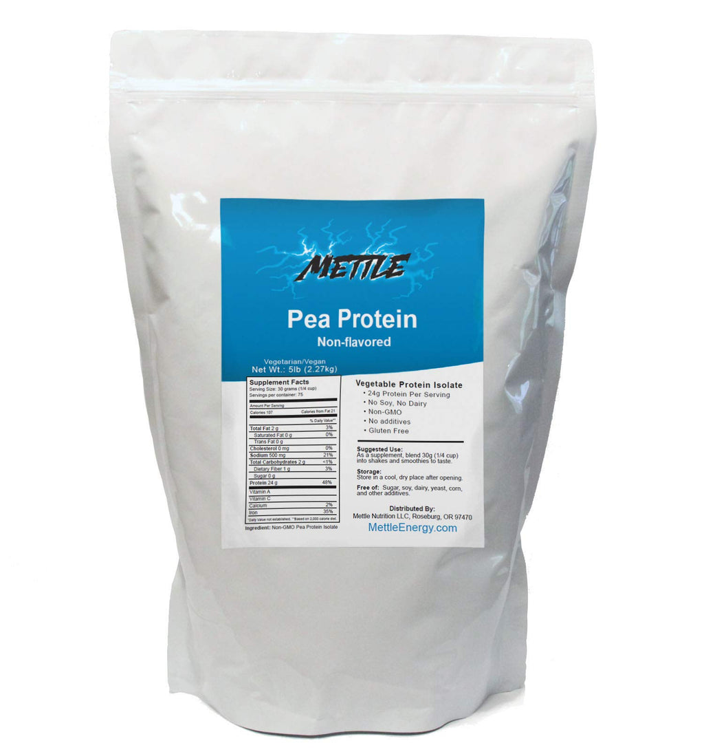 Mettle Energy Pea Protein Isolate Unflavored - 5 Pound