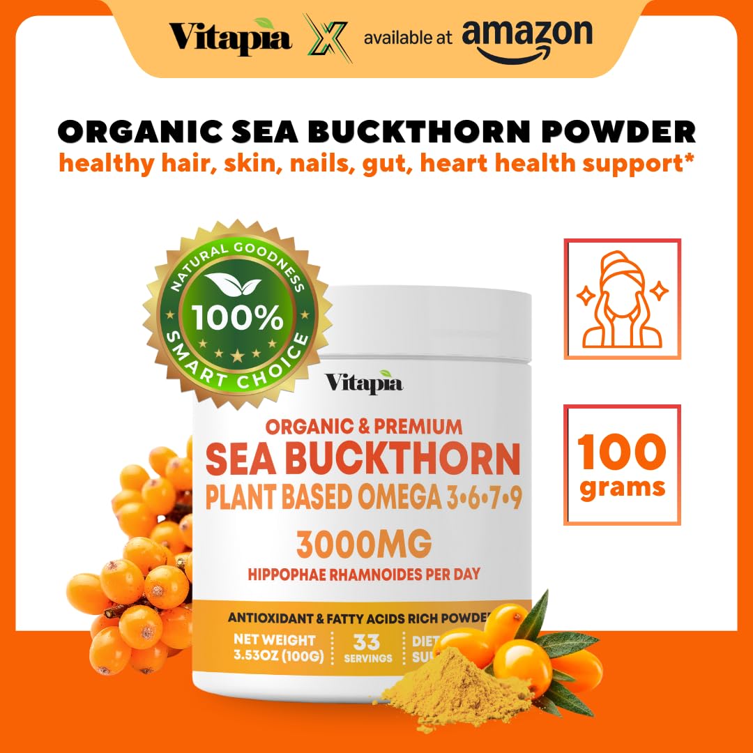 Vitapia Organic Sea Buckthorn Extract Powder - 100g - image 3