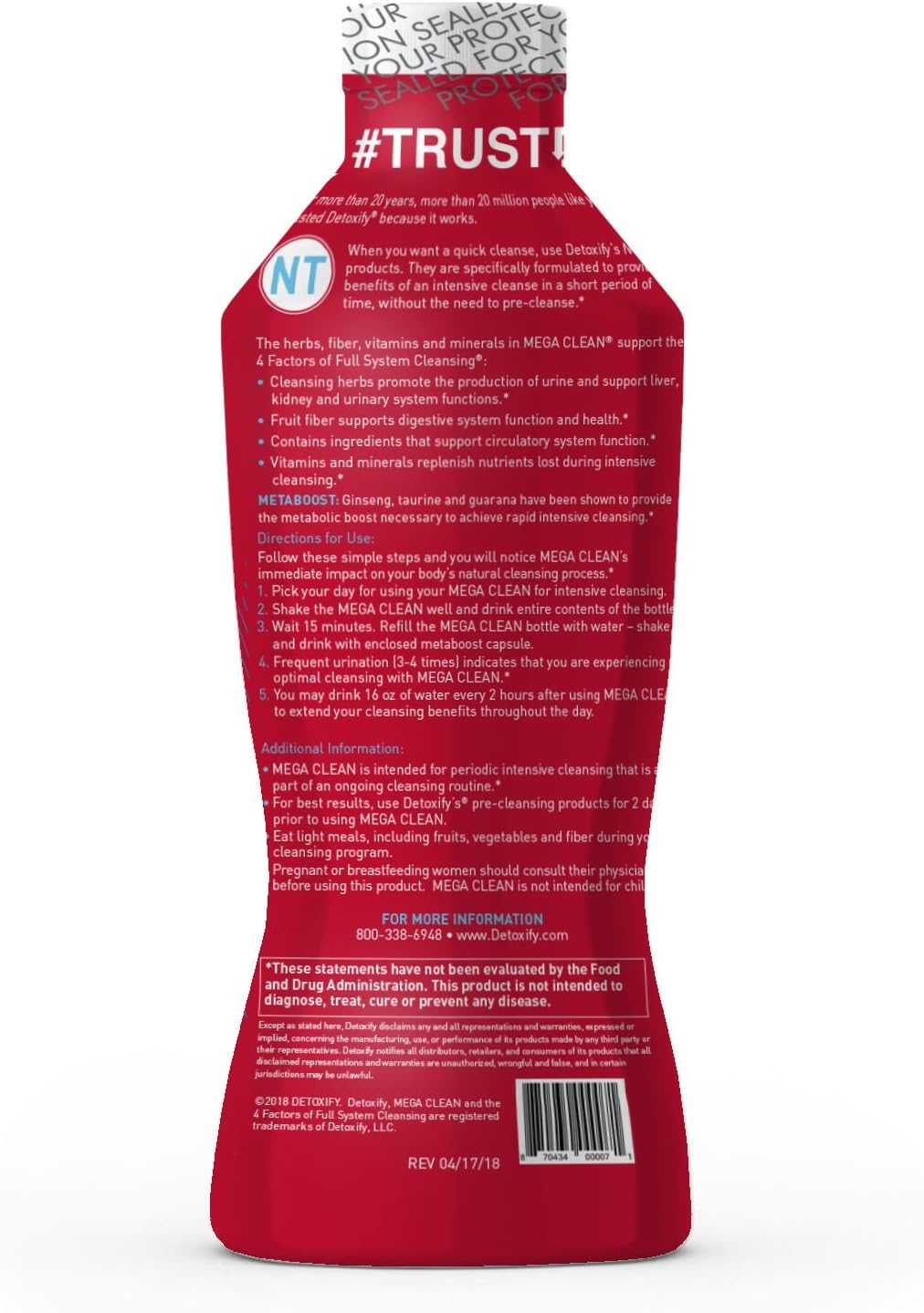 Detoxify Mega Clean NT Herbal Cleanse Tropical - 32 oz - image 4