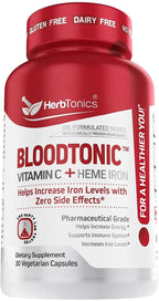 Herbtonics Iron Supplement for Women & Men, Blood Building Support - 30 Capsules - image 6