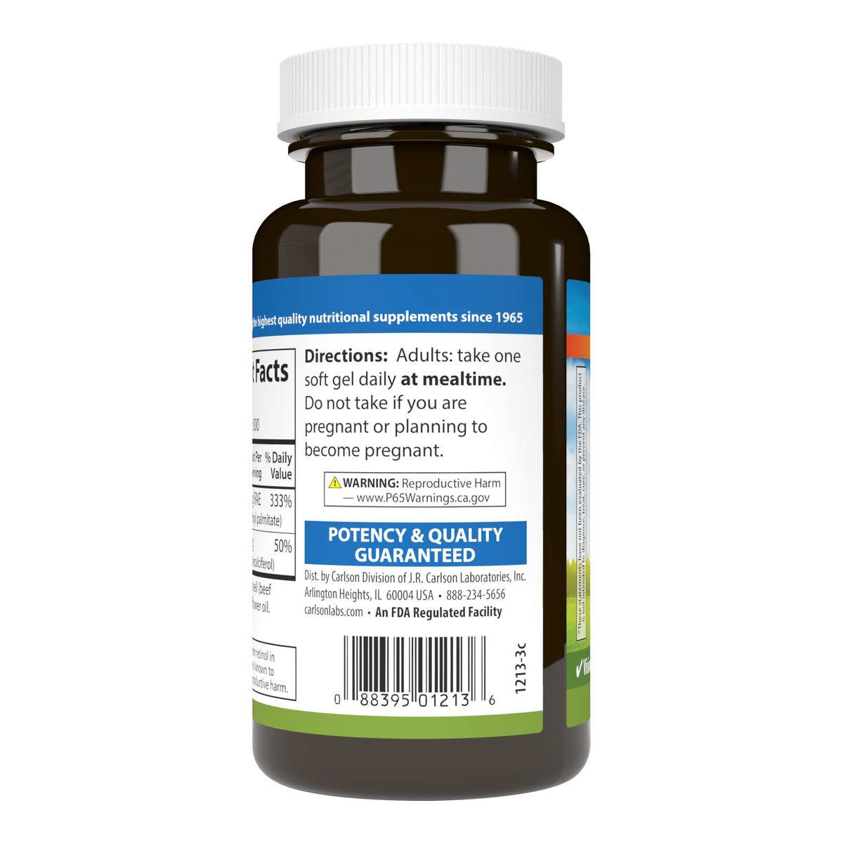 Carlson Vitamin A & D 10000 IU - 300 Softgels - image 3