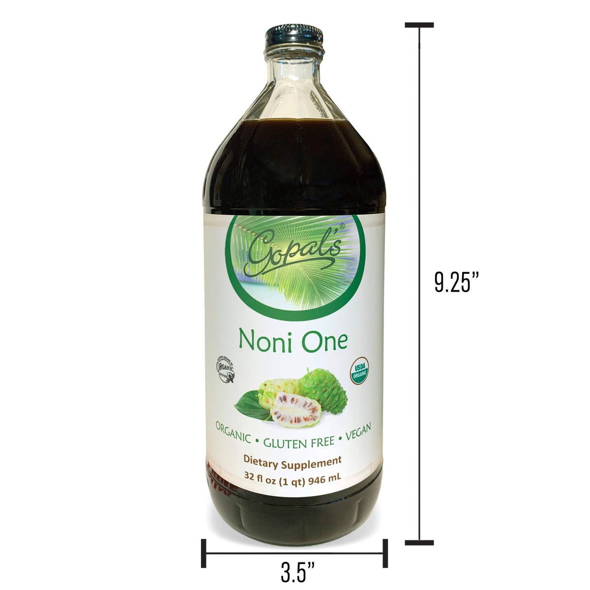 Gopal's Noni One 100% Pure Organic Noni Juice - 32 Fl Oz - image 4