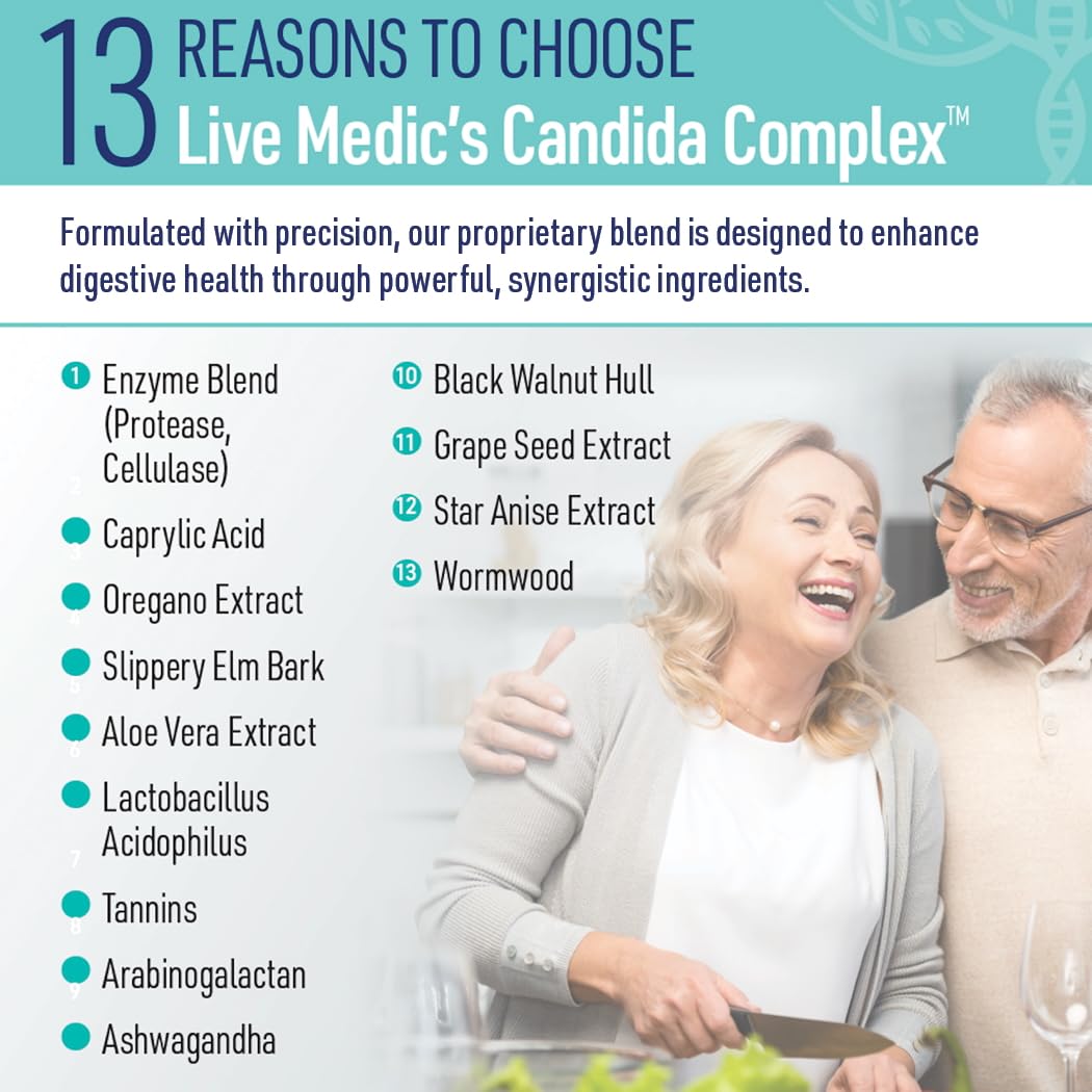 Liver Medic Candida Complex Oregano Oil Supplement - 60 Vegetarian Capsules - image 3