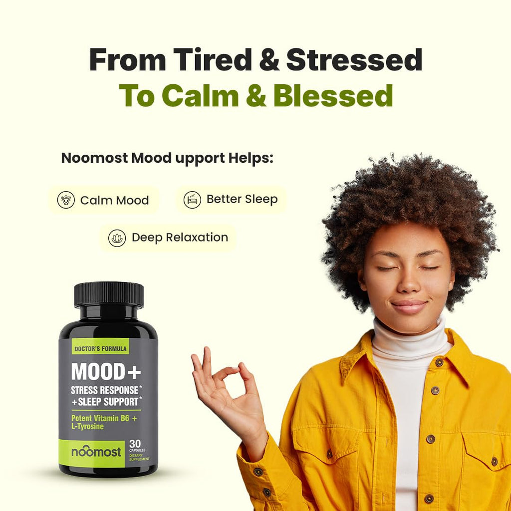 NooMost Mood Support Supplement with Ashwagandha & 5-HTP - 30 Capsules - image 3