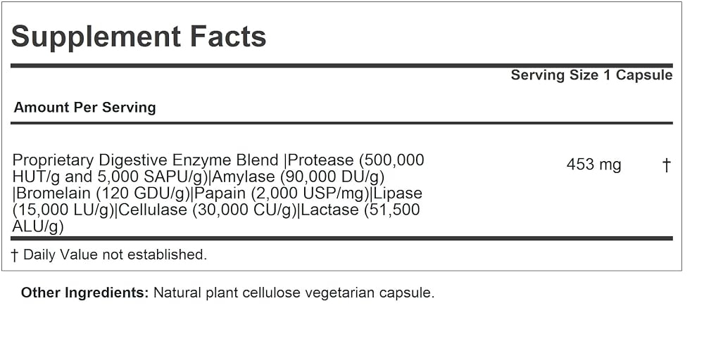 ANDREW LESSMAN Digest Assure Digestive Enzymes - 180 Capsules - image 2