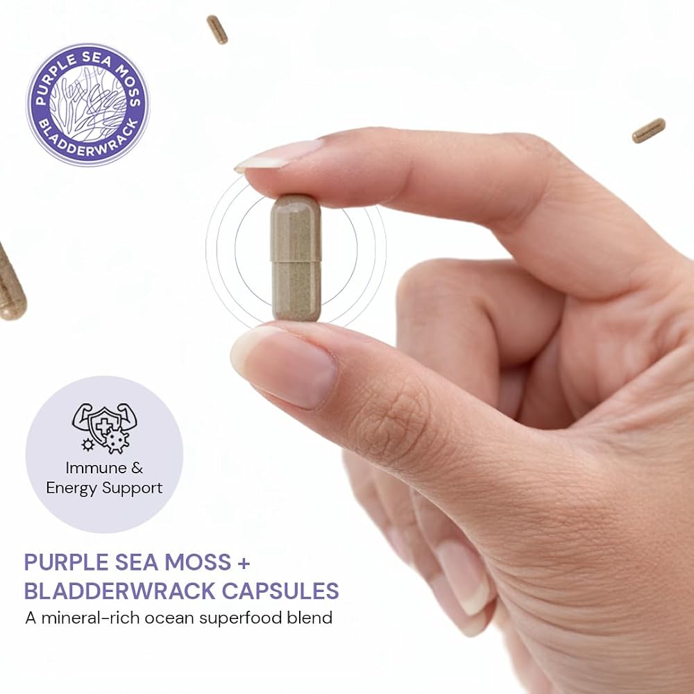BocaHeal Purple Sea Moss + Bladderwrack Capsules - 60 Count - image 5
