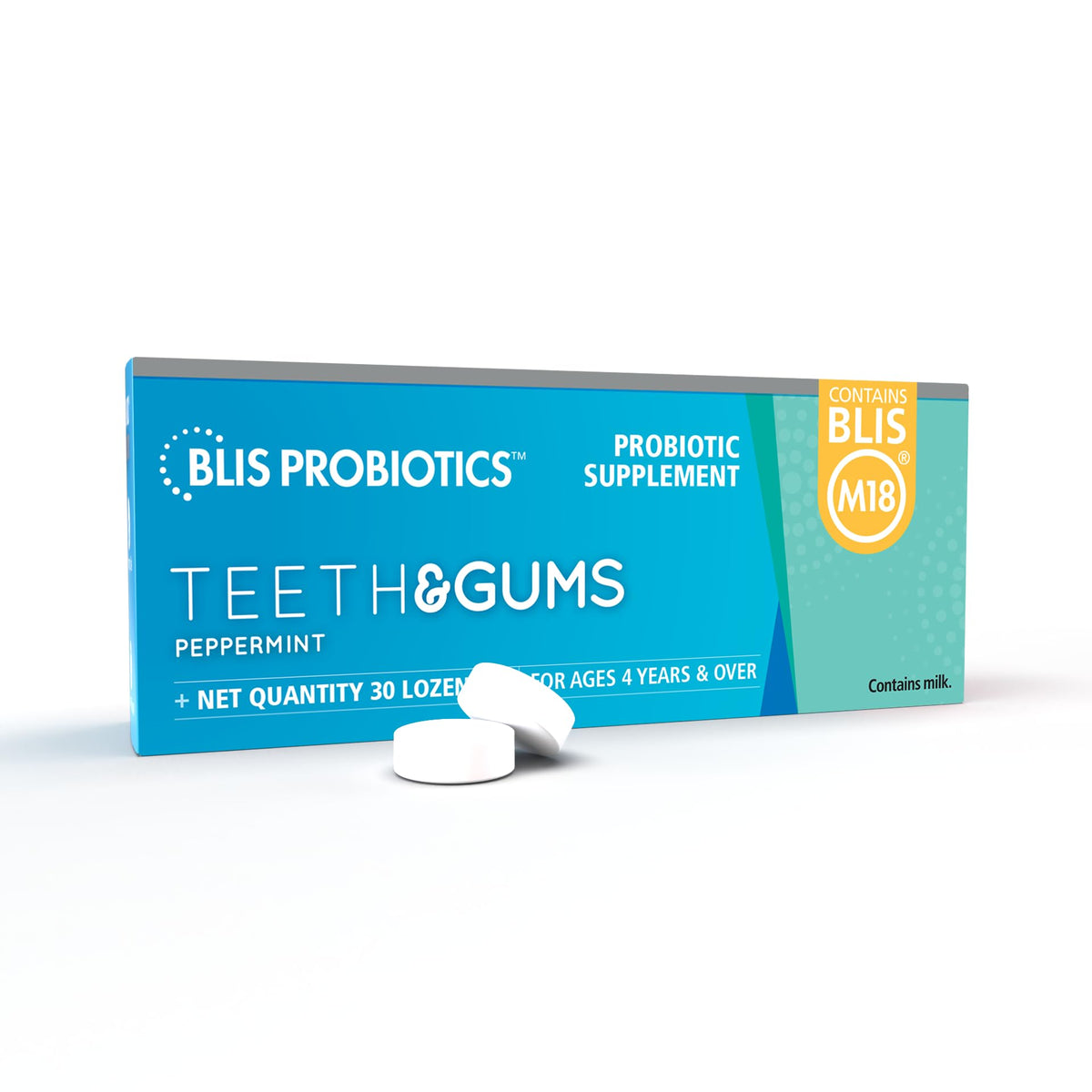 BLIS Teeth & Gums Oral Probiotics M18 Dental Support - 30 Lozenges