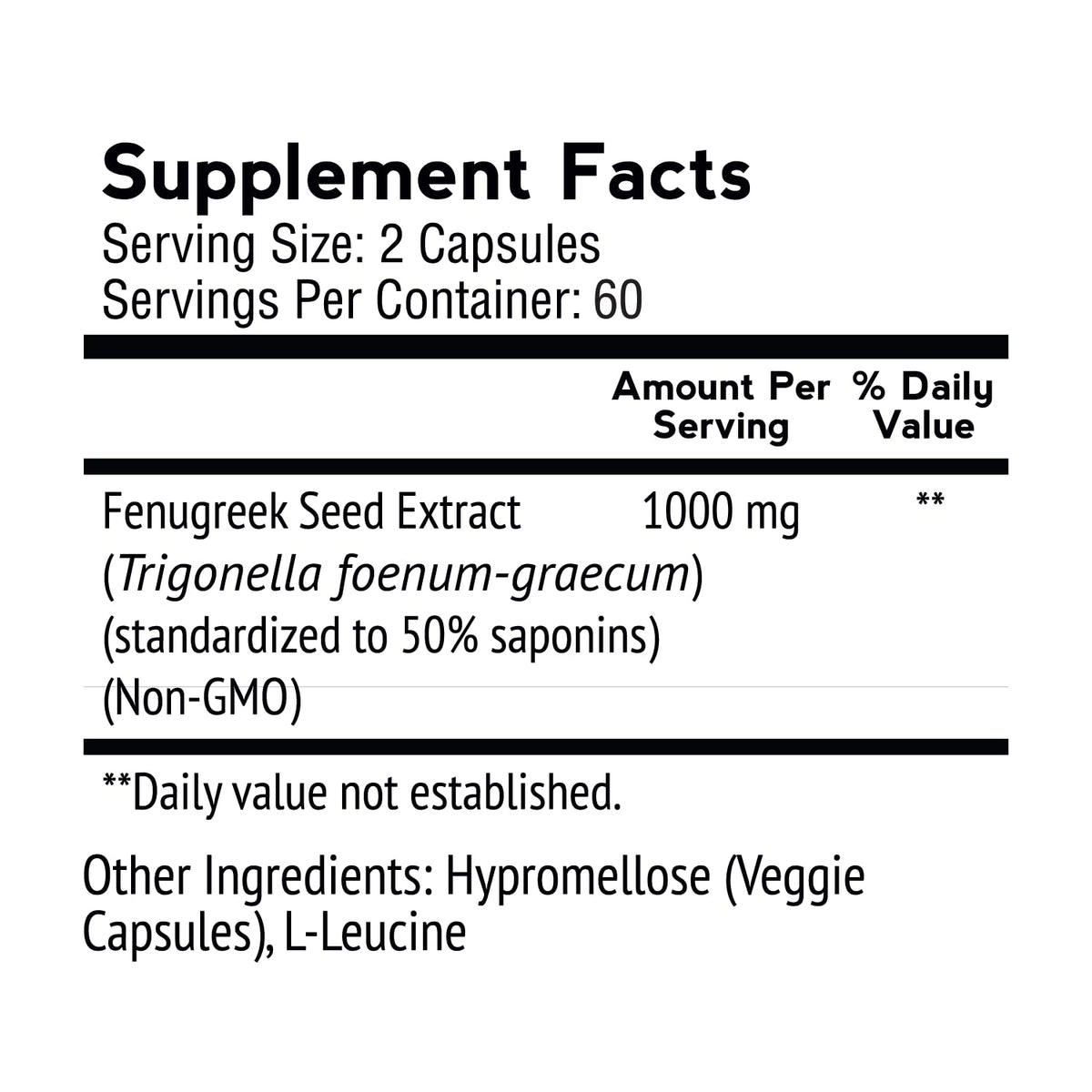 VitaMonk FenuTrax Fenugreek Extract Testosterone Support - 120 Capsules - image 2