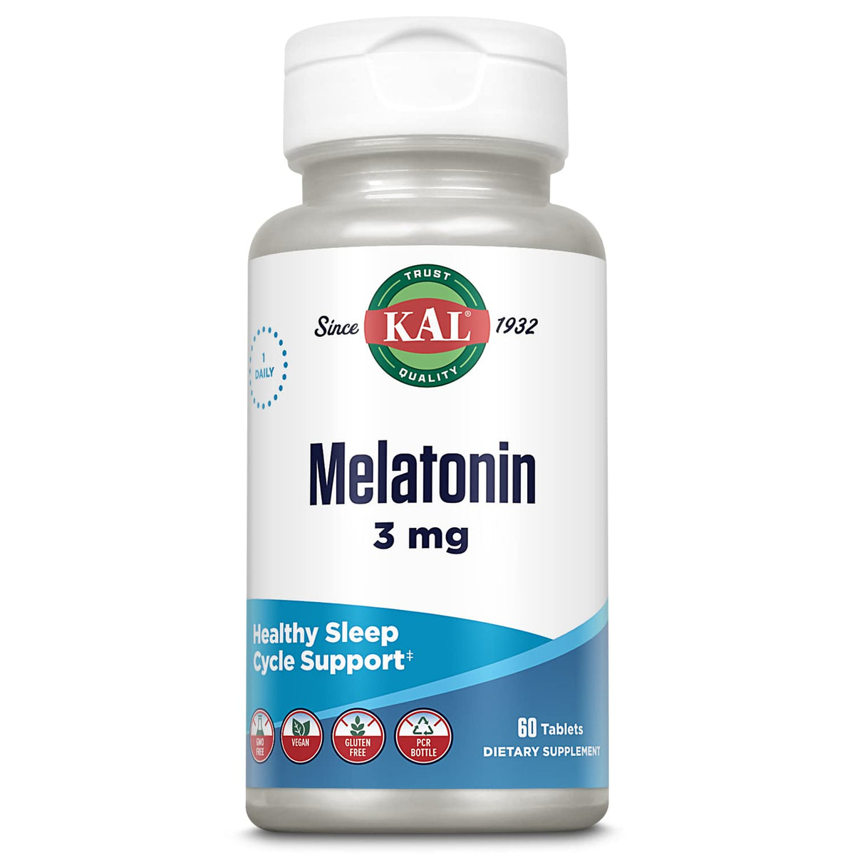 KAL Melatonin 3mg Sleep Aid Fast Dissolve Tablets - 60 Tablets