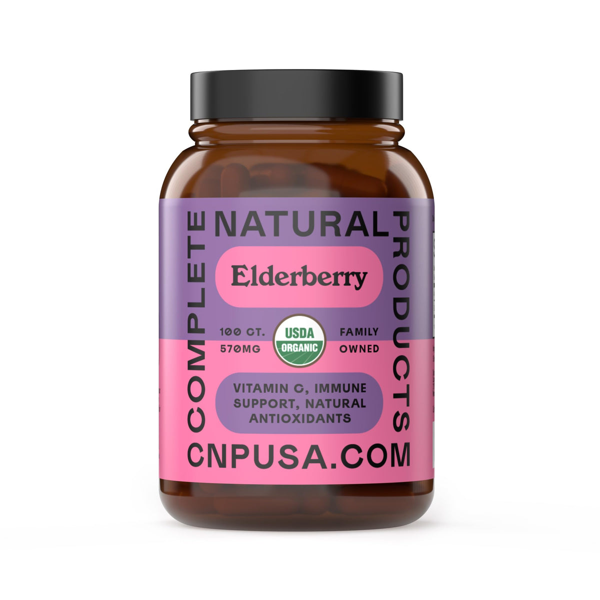 Complete Natural Products Elderberry Capsules 570mg - 100 Capsules