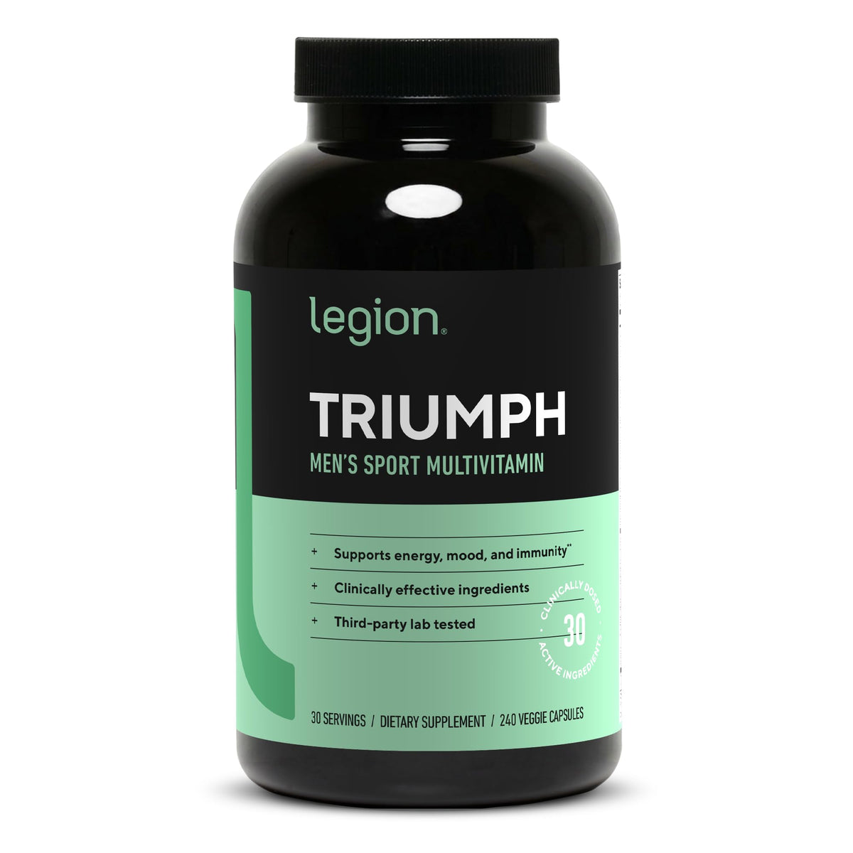 Legion Triumph Men's Sport Multivitamin with Vitamin D3 - 240 Capsules
