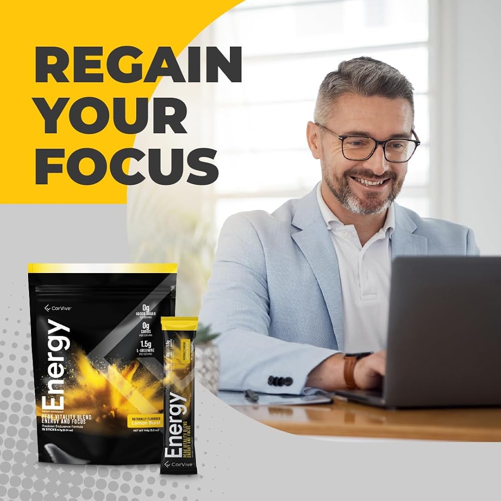 CorVive Energy Natural Energy & Focus Supplement - 15 Stick Packs - image 5