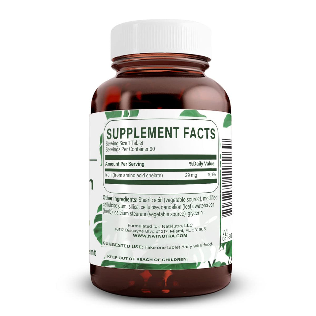 Natural Nutra Chelated Iron Supplement Parent