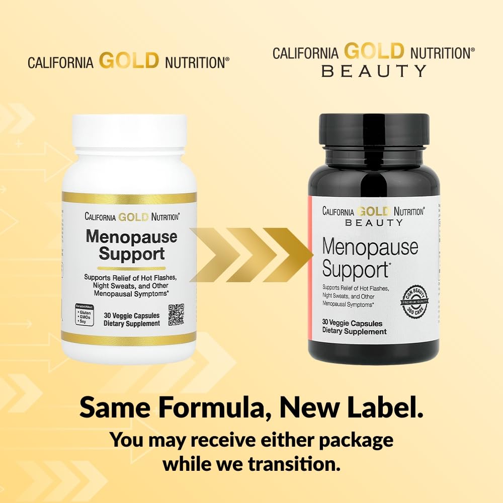 California Gold Nutrition Menopause Support - 30 Vegetarian Capsules - image 3
