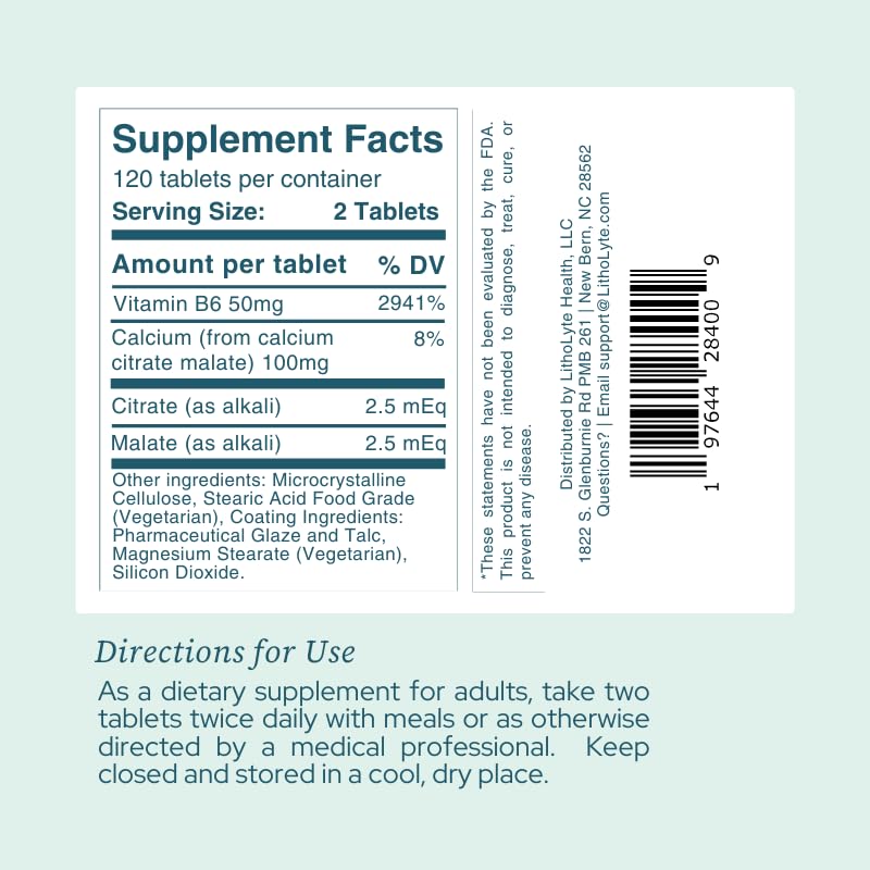 LithoLyte OxFree Kidney Health Support Tablets - 120 Tablets - image 7
