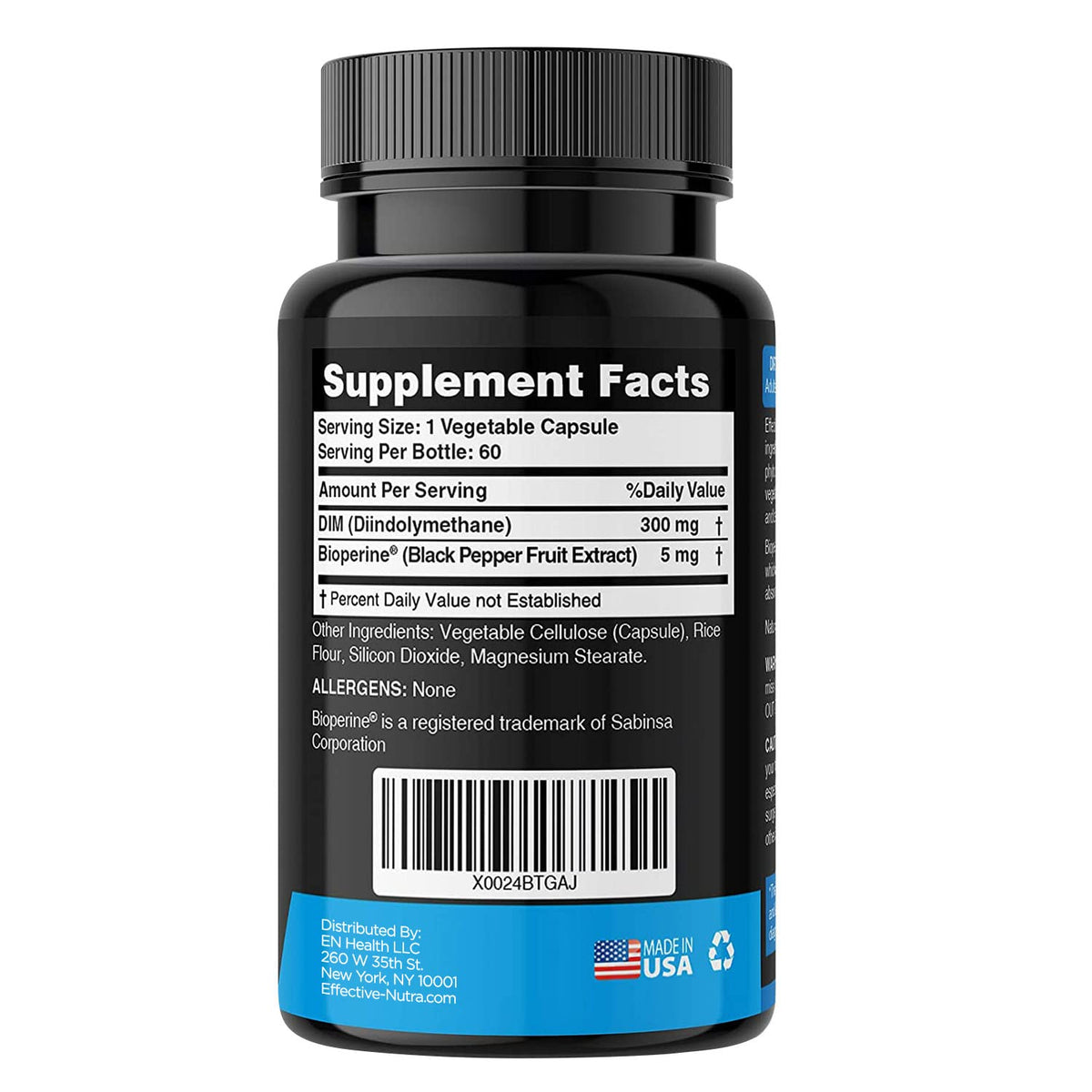Effective Nutra DIM Supplement 300 mg with BioPerine - 60 Capsules - image 2