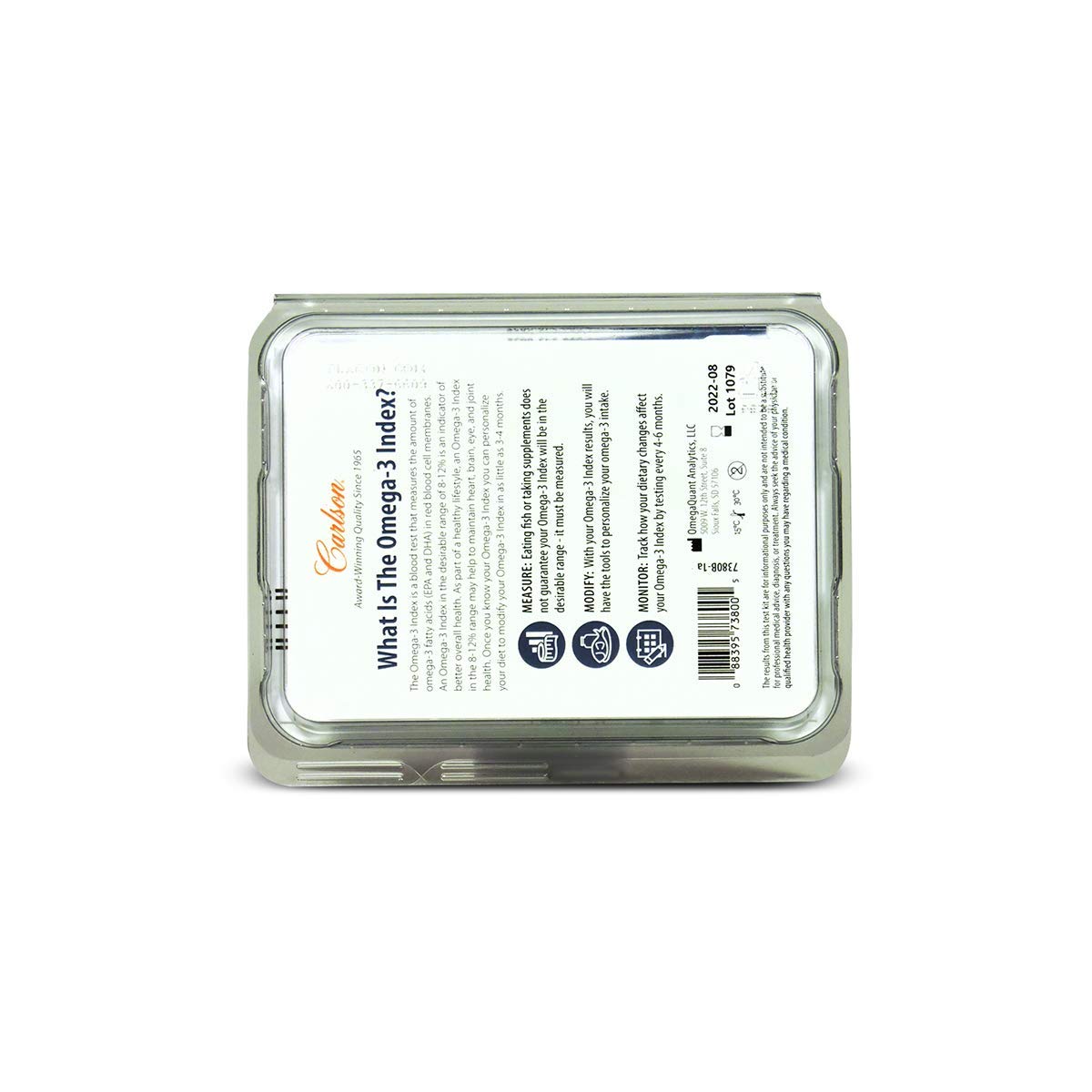 Carlson Omega-3 Index At-Home Test Kit - 1 Test - image 2