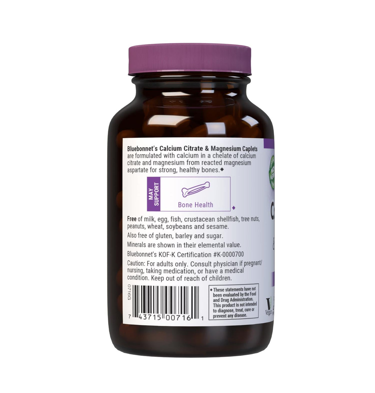 Bluebonnet Bonnet Calcium Plus Magnesium Caplets