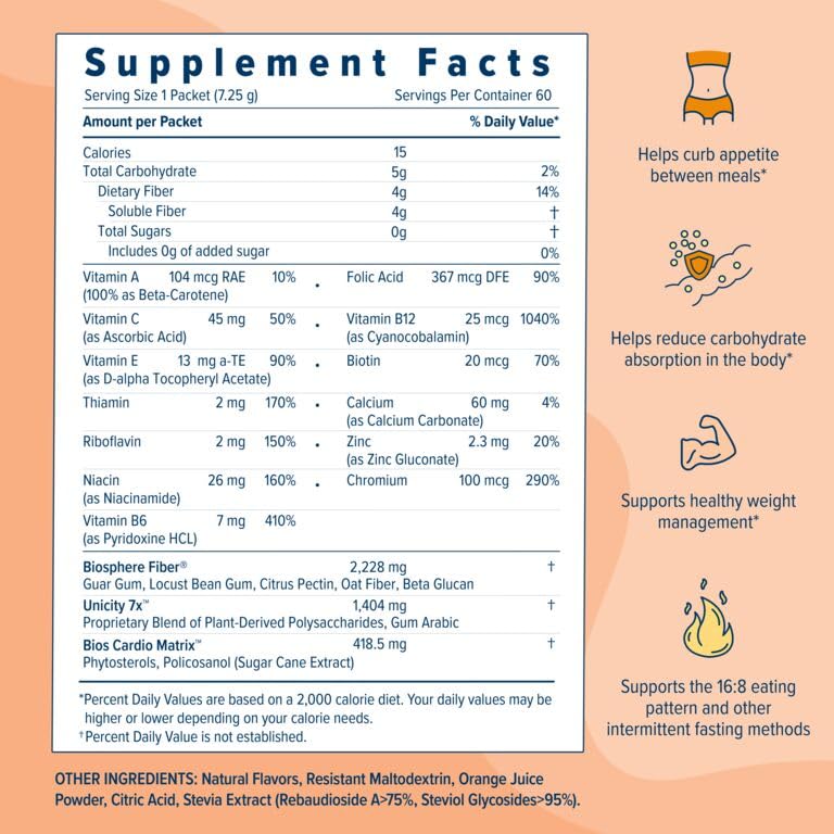 Unicity Balance Fiber Supplement for Glucose Support - 30 Stick Packs - image 4