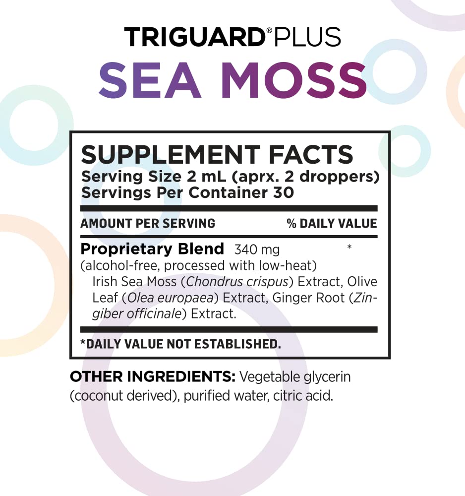 Oxygen Nutrition TriGuard Plus Sea Moss Liquid Tincture - 2 fl oz - image 5