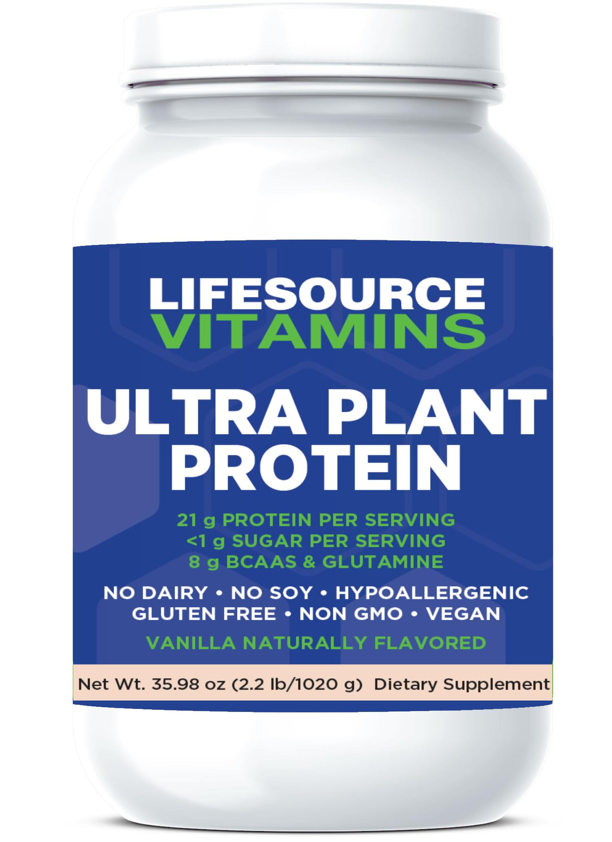 LifeSource Vitamins Plant Protein Vanilla - 2.2 lb