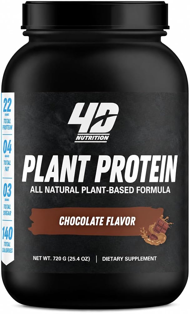 4D NUTRITION Vegan Plant Protein Powder Chocolate - 28 Servings