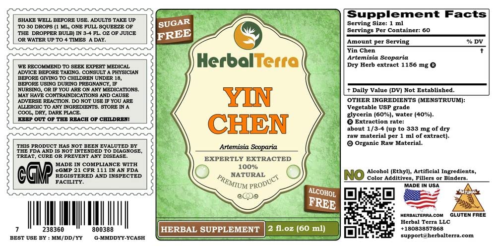Herbal Terra LLC Yin Chen, Capillary Wormwood (Artemisia Scoparia)