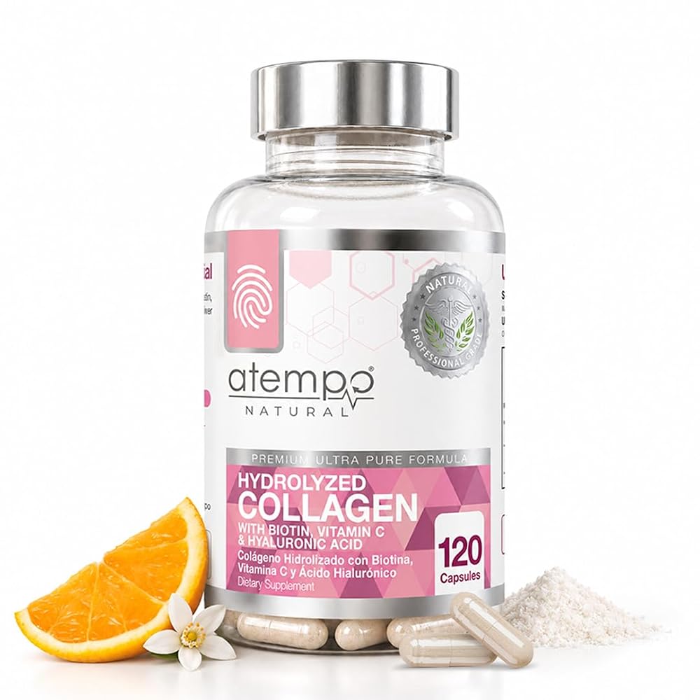 ATEMPO NATURAL LIFESTYLE Hydrolyzed Collagen Peptides 1500mg - 120 Capsules