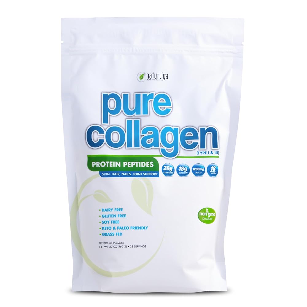 Max Muscle Naturaliga Grass Fed Type I & III Collagen Powder - 28 Servings