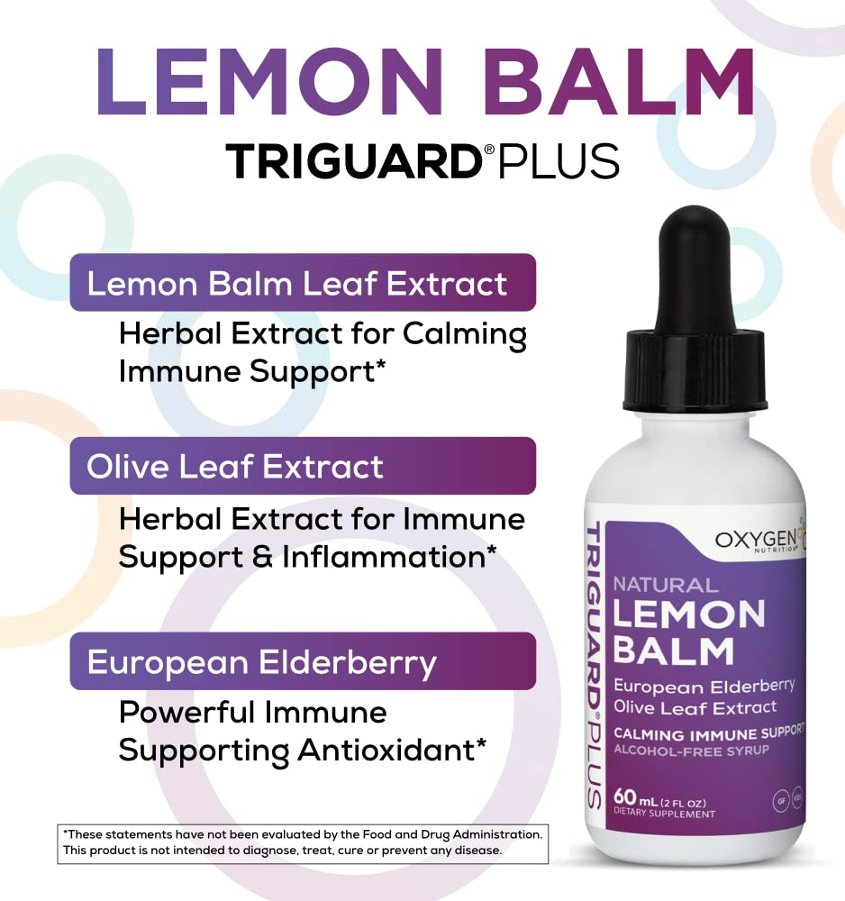 Oxygen Nutrition TriGuard Lemon Balm Plus Tincture - 2 fl oz - image 2