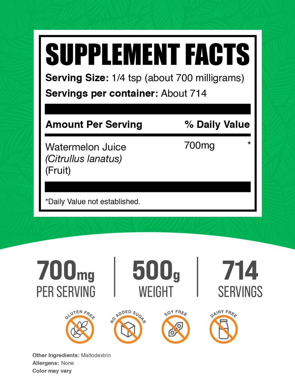 BulkSupplements.com Watermelon Juice Powder