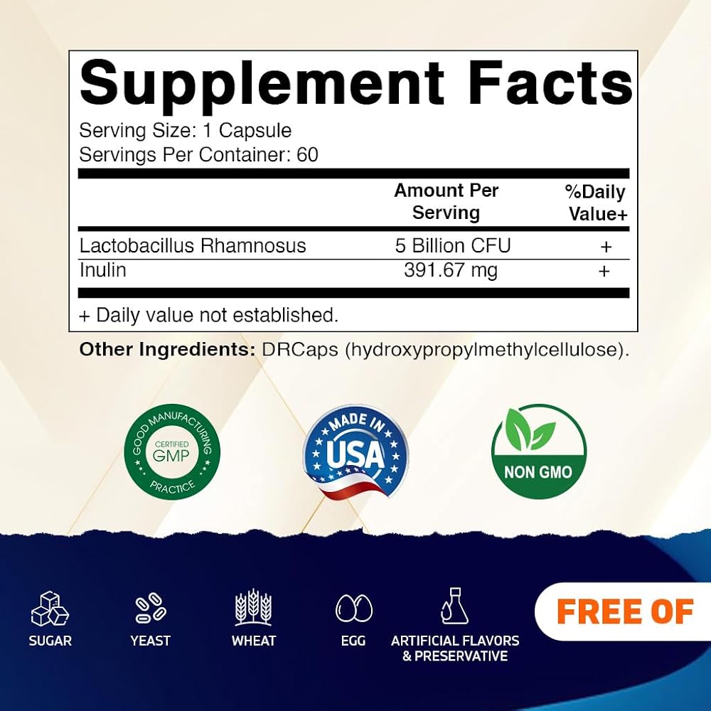 Vitamatic Lactobacillus Rhamnosus 5 Billion DR Capsule - 60 Count - image 2