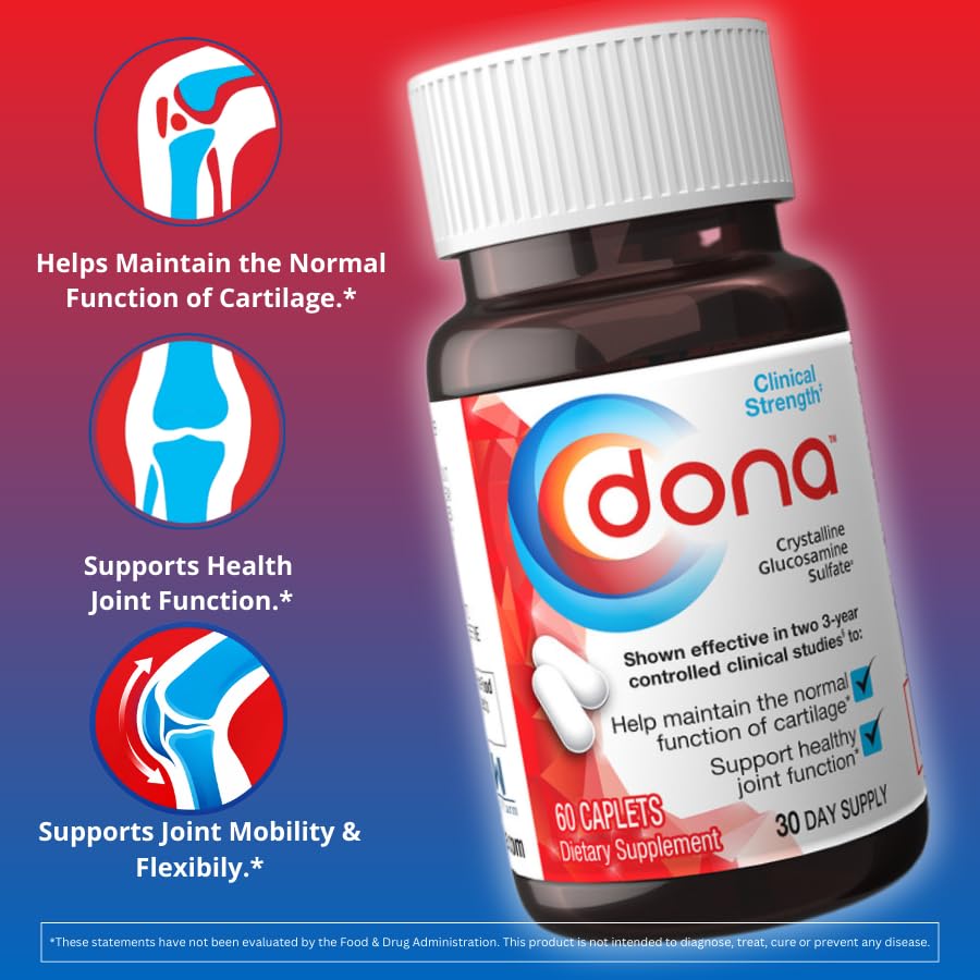 Dona Crystalline Glucosamine Sulfate 1500 mg - 60 Caplets - image 3