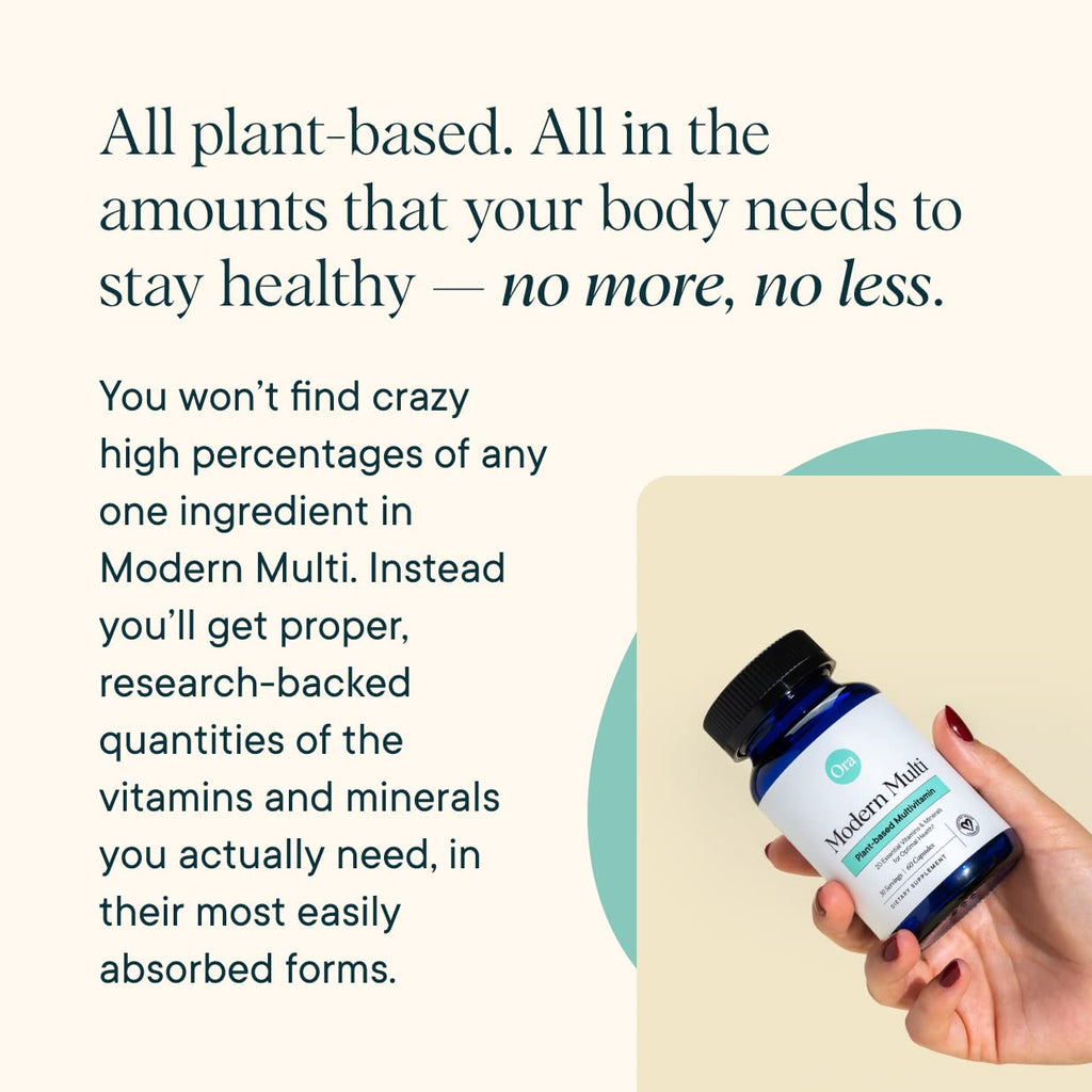 Ora Organic Plant Based Multivitamin for Women and Men - 60 Capsules - image 5