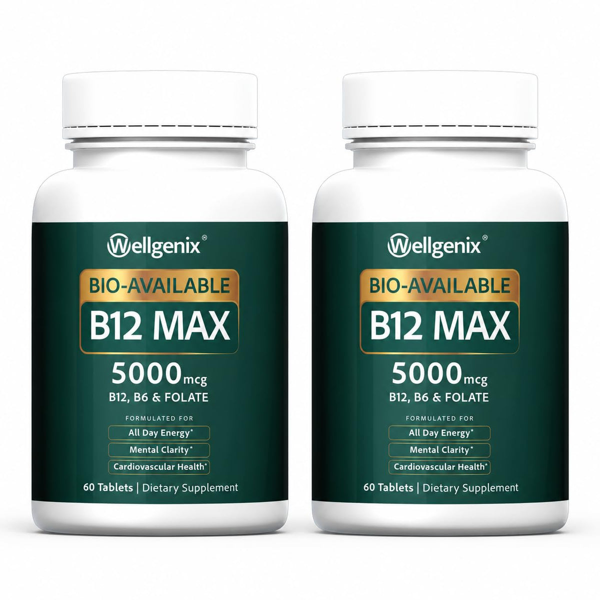 Wellgenix Bio-Available Sublingual B12 Max - Formulated for High