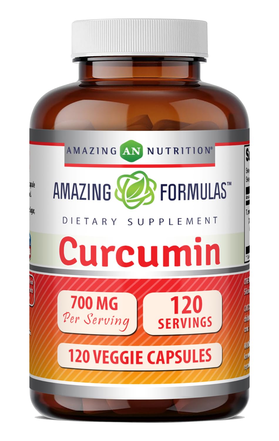 Amazing Nutrition Curcumin 700 mg Turmeric Extract - 120 Vegetarian Capsules