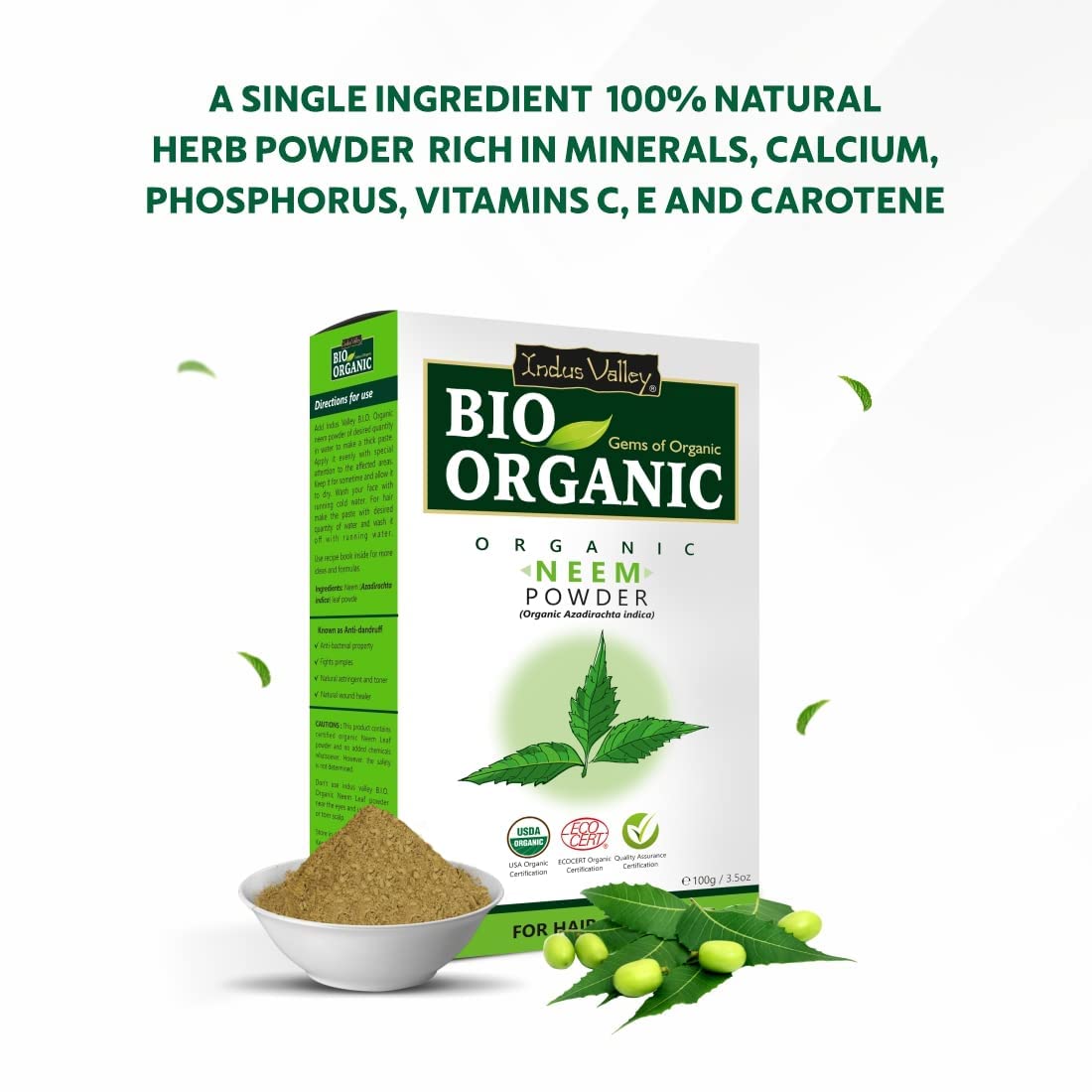INDUS VALLEY Bio Organic Neem Powder for Hair Care - 200g - image 5