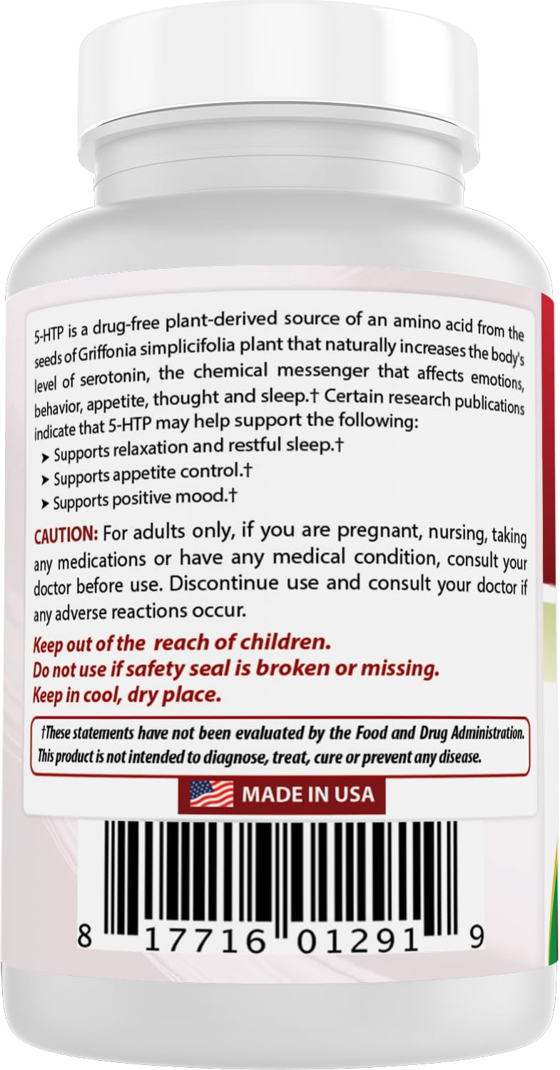 Best Naturals 5-HTP 50 mg Capsules for Sleep - 360 Capsules - image 7