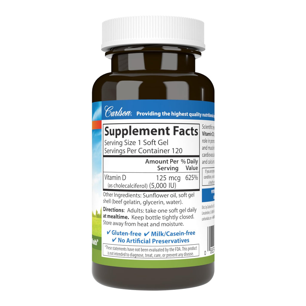 Carlson - Vitamin D3 5000 IU (125 mcg)