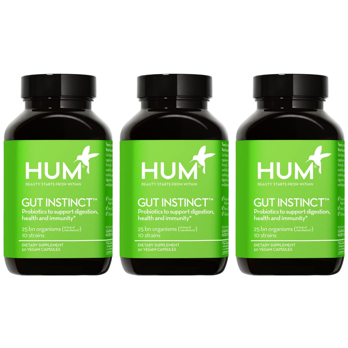 HUM Gut Instinct Daily Probiotic Lactobacillus - 90 Capsules