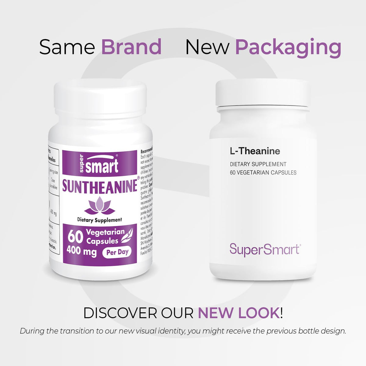 Supersmart L-Theanine 400mg per Day Green Tea Extract - 60 Vegetarian Capsules - image 2
