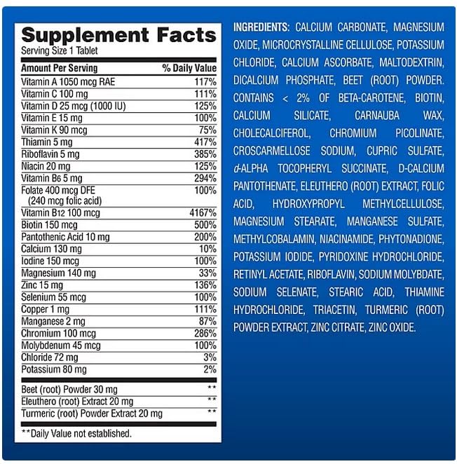 Generic Men's Daily Multivitamin Tablets - 275 Tablets - image 2