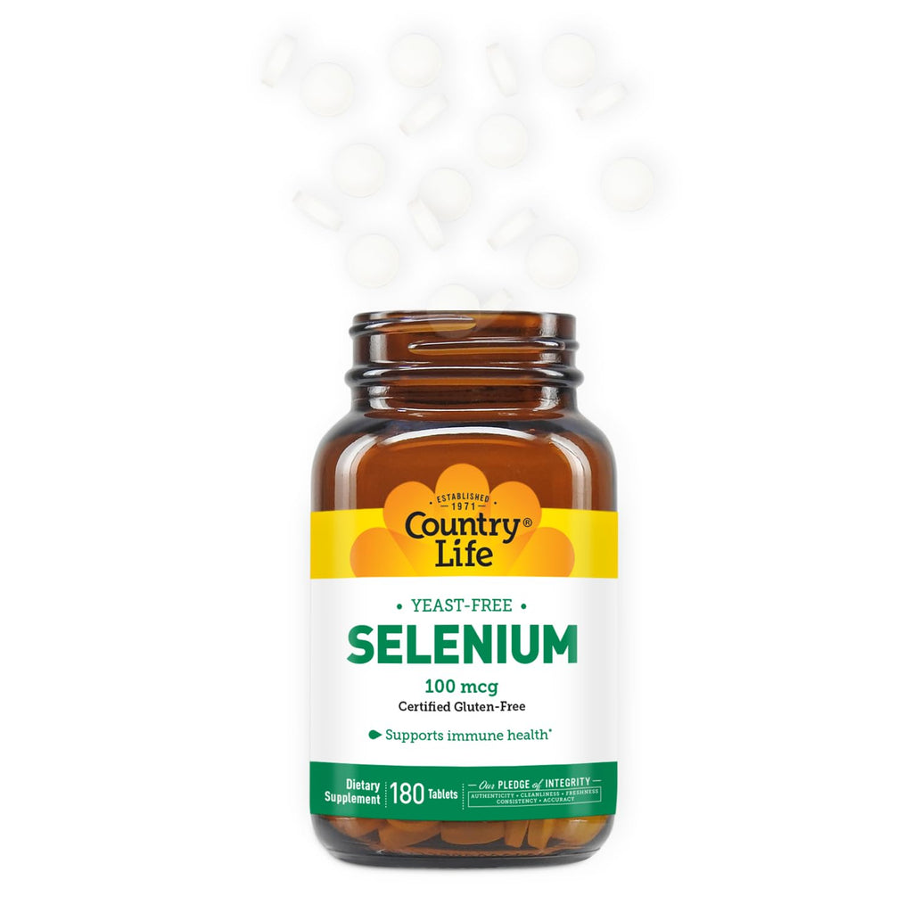 Country Life Selenium 100 mcg Immune Support - 180 Tablets - image 3