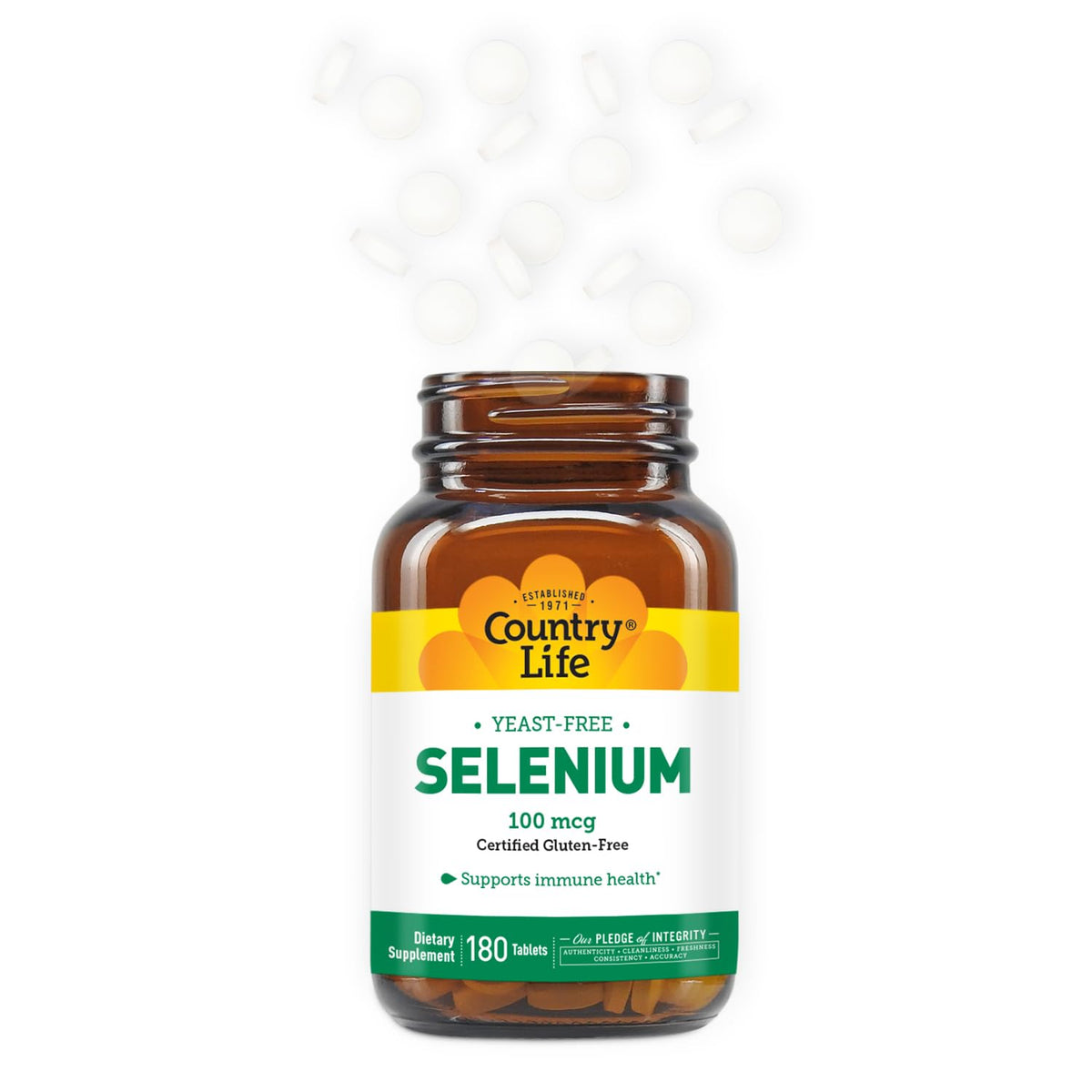 Country Life Selenium 100 mcg Immune Support - 180 Tablets - image 3