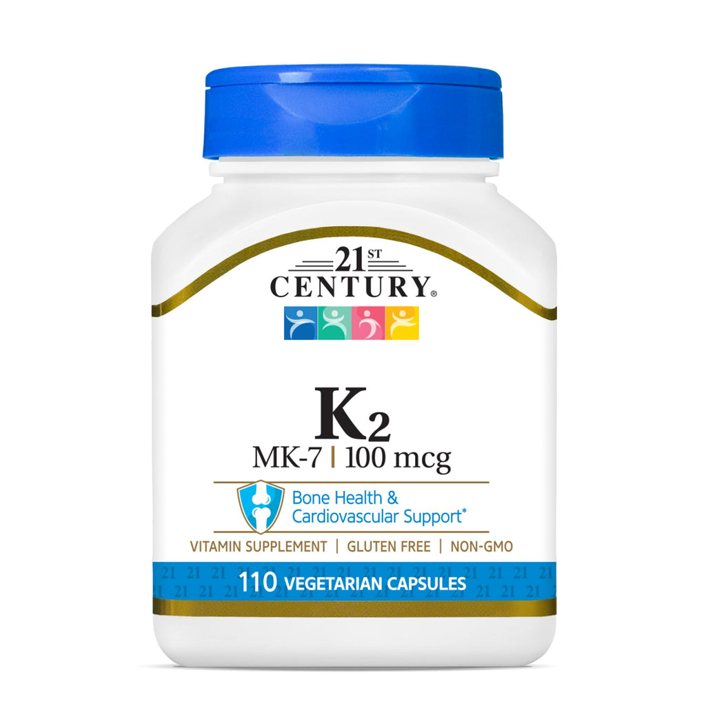 21st Century Vitamin K2 MK-7 100mcg Bone & Heart Support - 110 Capsules