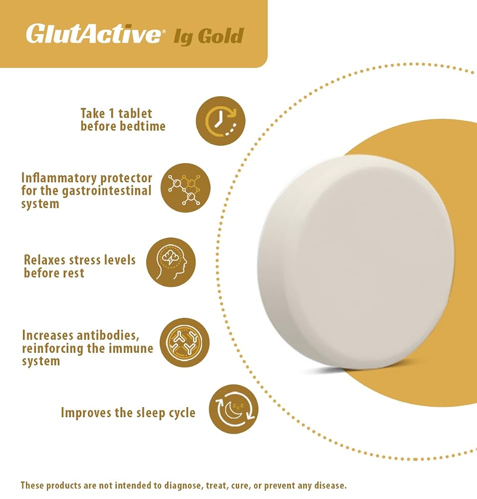 GlutActive IG-Gold 750mg Colostrum Chewable Tablets - 30 Count - image 3