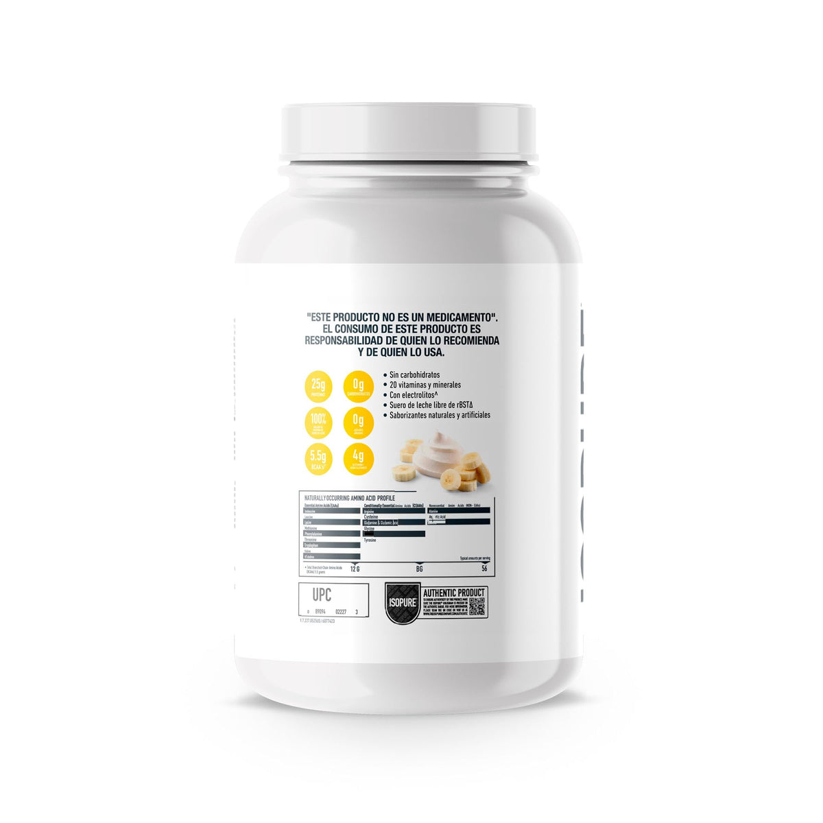 Isopure Banana Cream Zero Carb Whey Protein Isolate - 3 Pound - image 3
