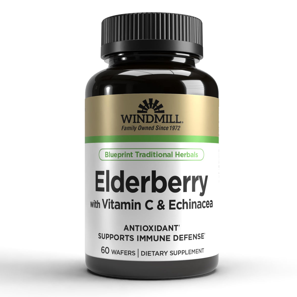 Windmill Elderberry with Vitamin C & Echinacea - 60 Wafers